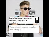 Justin Bieber private phone number