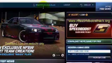 NFS World-New Hack Boost  25,000 Boost  BMW Reddem Code