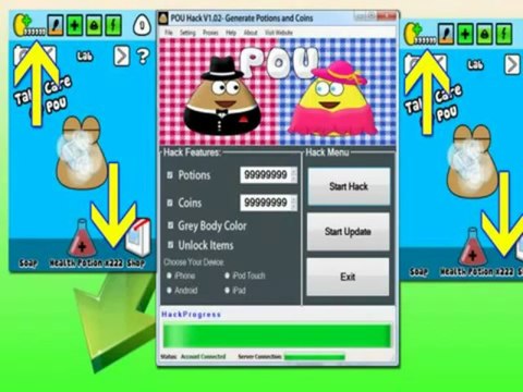 Pou Hack Free Coins Compatible with iPhone Working