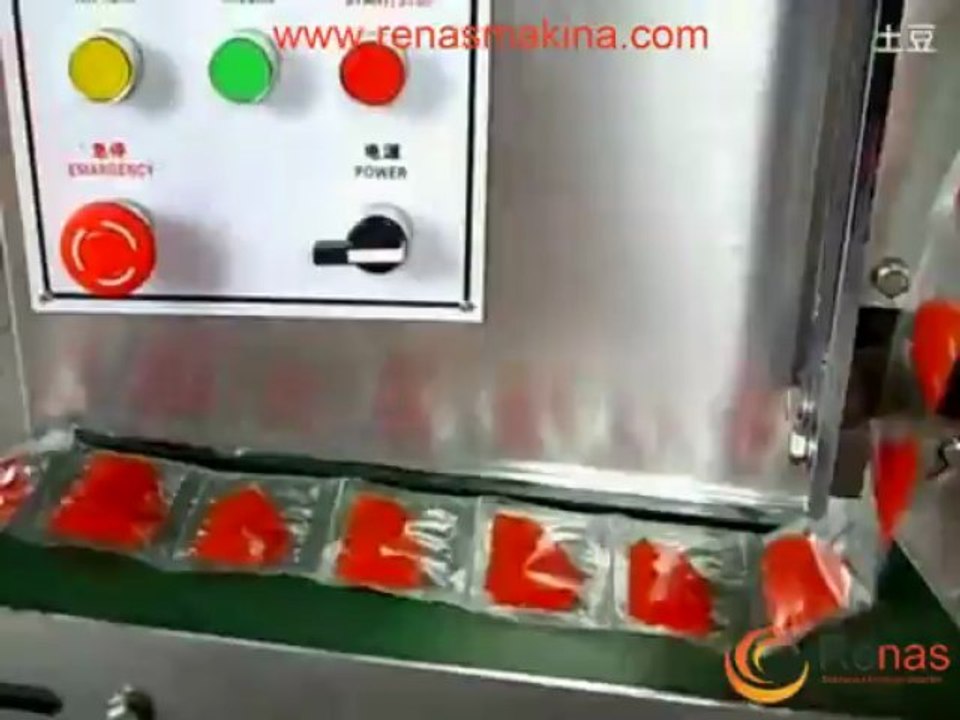 4 köşe Kesim izli  Sıvı dolum makinası