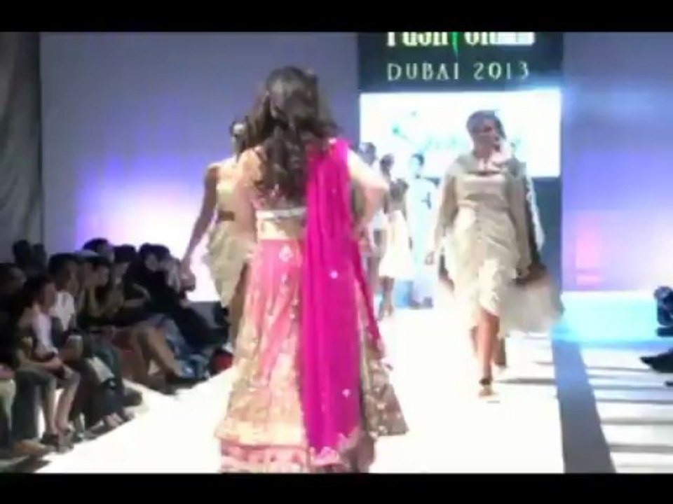 Anjana stumbles on the ramp