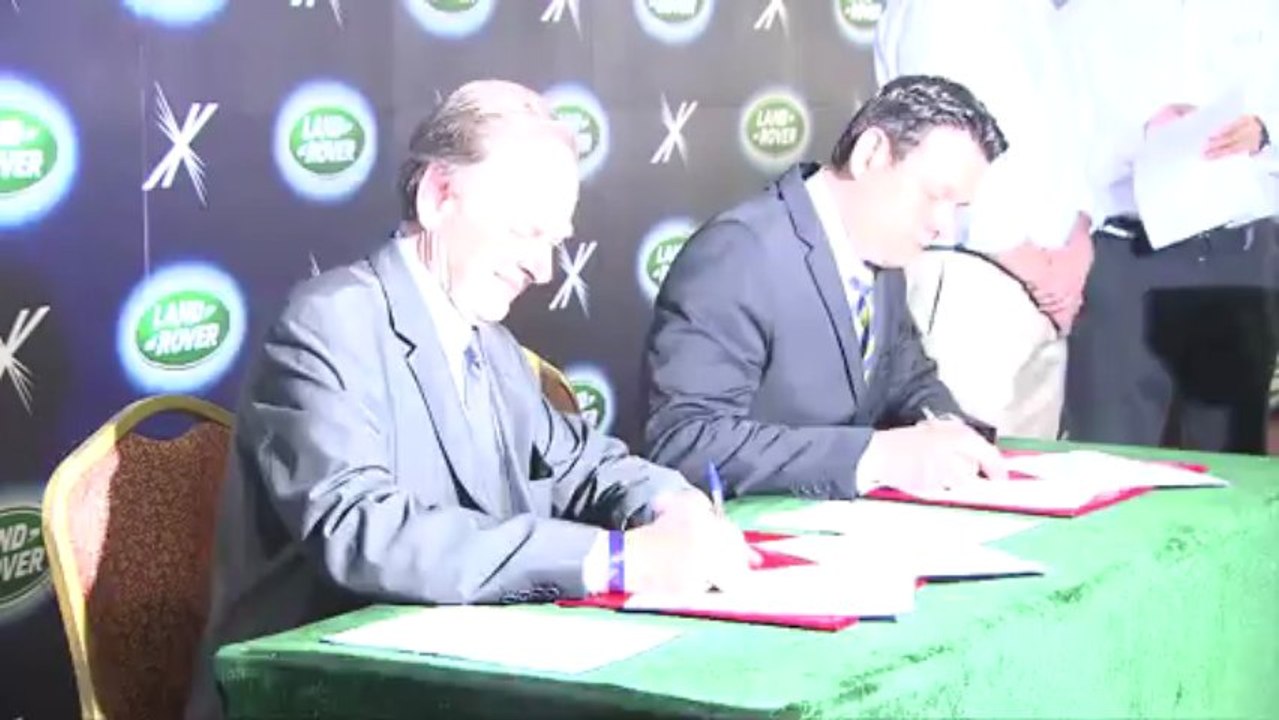 Land Rover celebrates joining the Extreme Sailing Series as one of two Series Main Partners