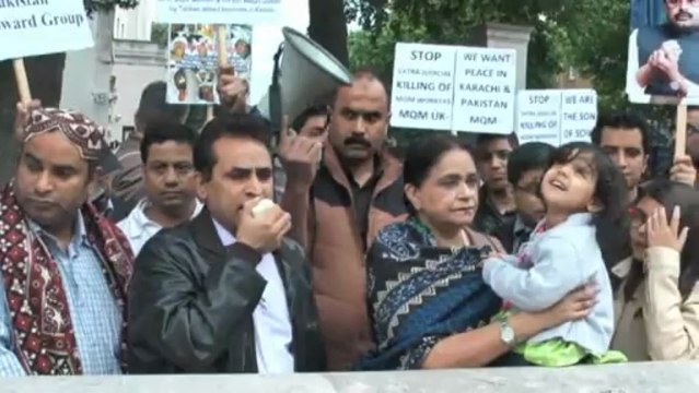 MQM UK Protest against Terrorists attacks & Extrajudicial Killings of MQM workers
