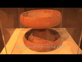 Dish-on-stand (Red ware) of Late Harappan Period from Sanauli, Uttar Pradesh