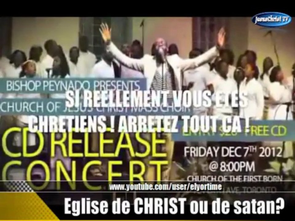 Eglise de CHRIST ou "église" de satan????