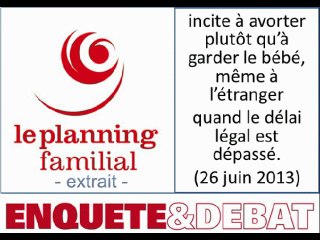Le planning familial incite à l'avortement, même à l'étranger quand le délai légal est passé (extrait)