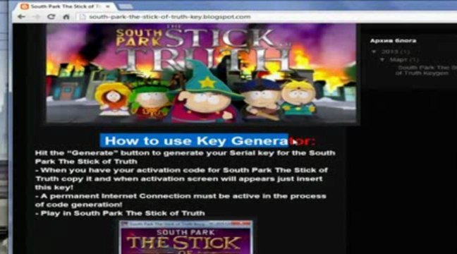 South Park The Stick of Truth Keygen&Crack - 2013