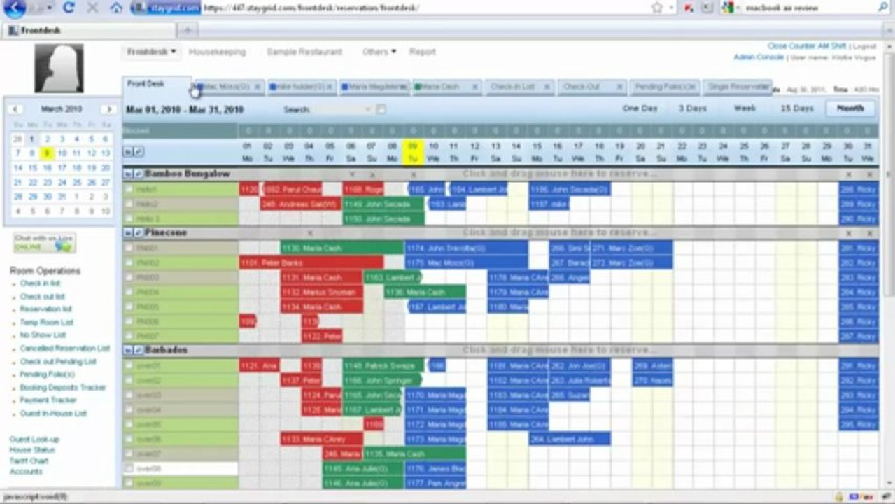 Hospitality Management System Tutorial - Amazing Frontdesk Interface