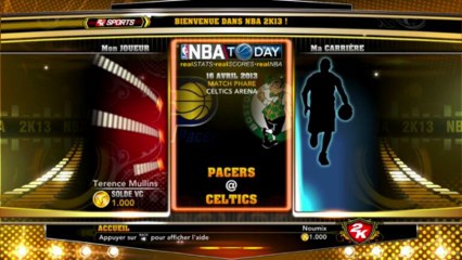 NBA2K13 ►je vous presente le menu!!!!!