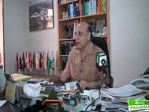 Mr.Jamil A. Naz Director Liaison Office in Pakistan Talking with Jeevey Pakistan News.