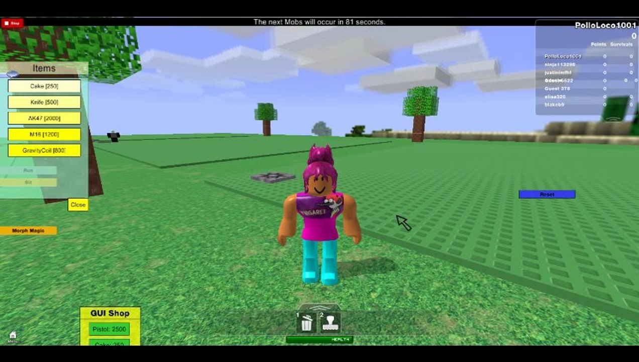 PolloLoco1001 is Mineblox survival