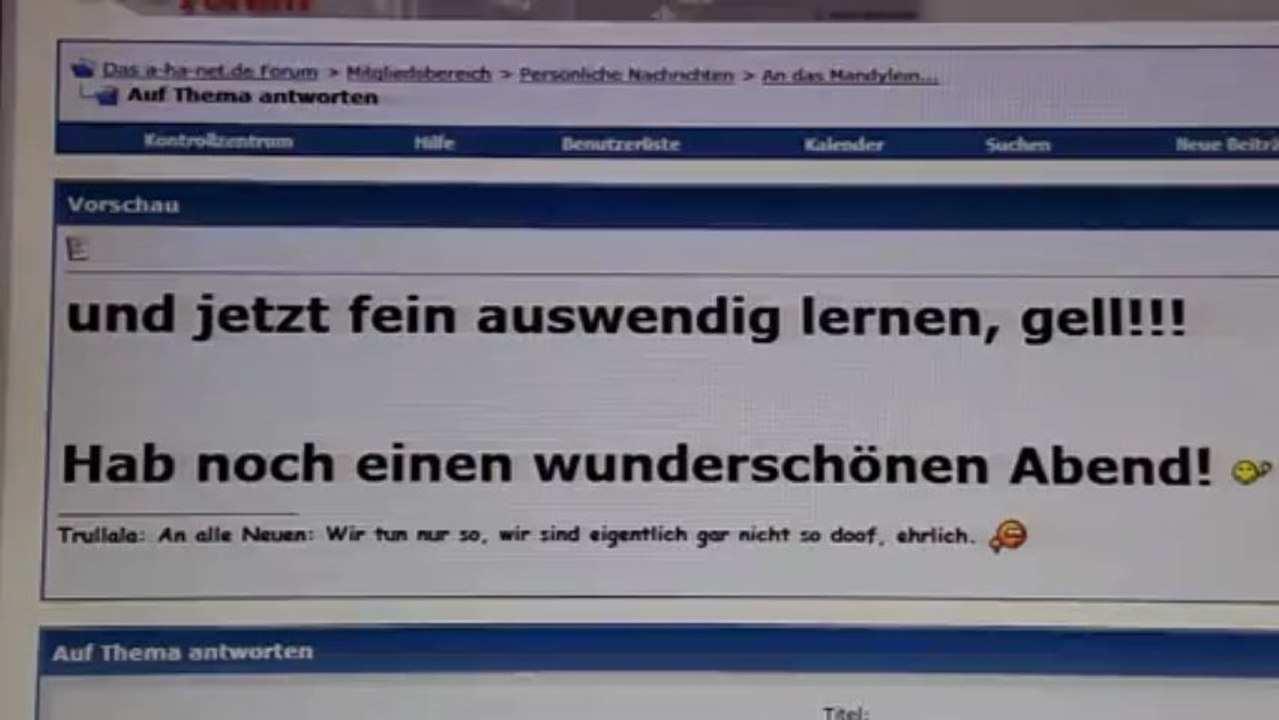 ...kleine Smiliekunde - learning by ankucking :D
