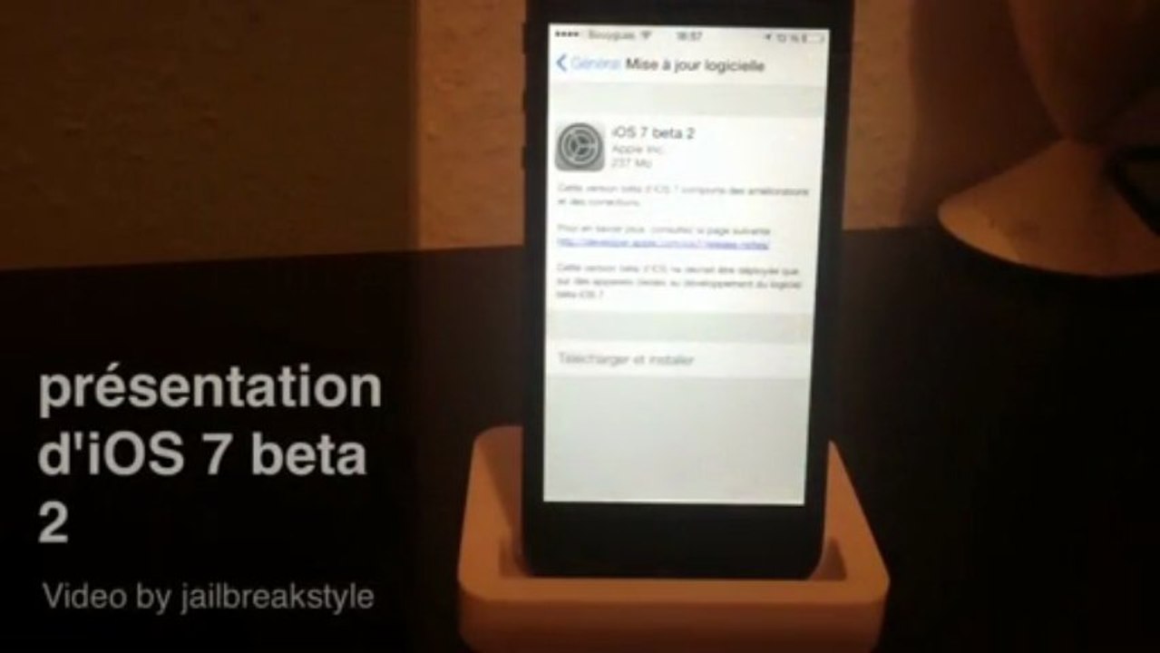 Présentation d'iOS 7 beta 2