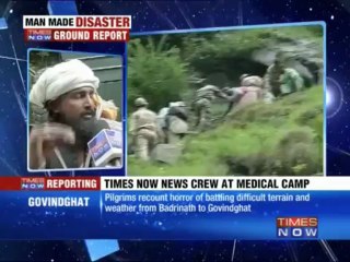 Survivors battle tough terrain and weather