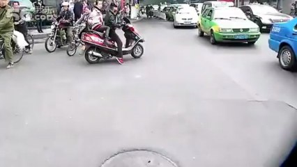 Chinese man attack officer