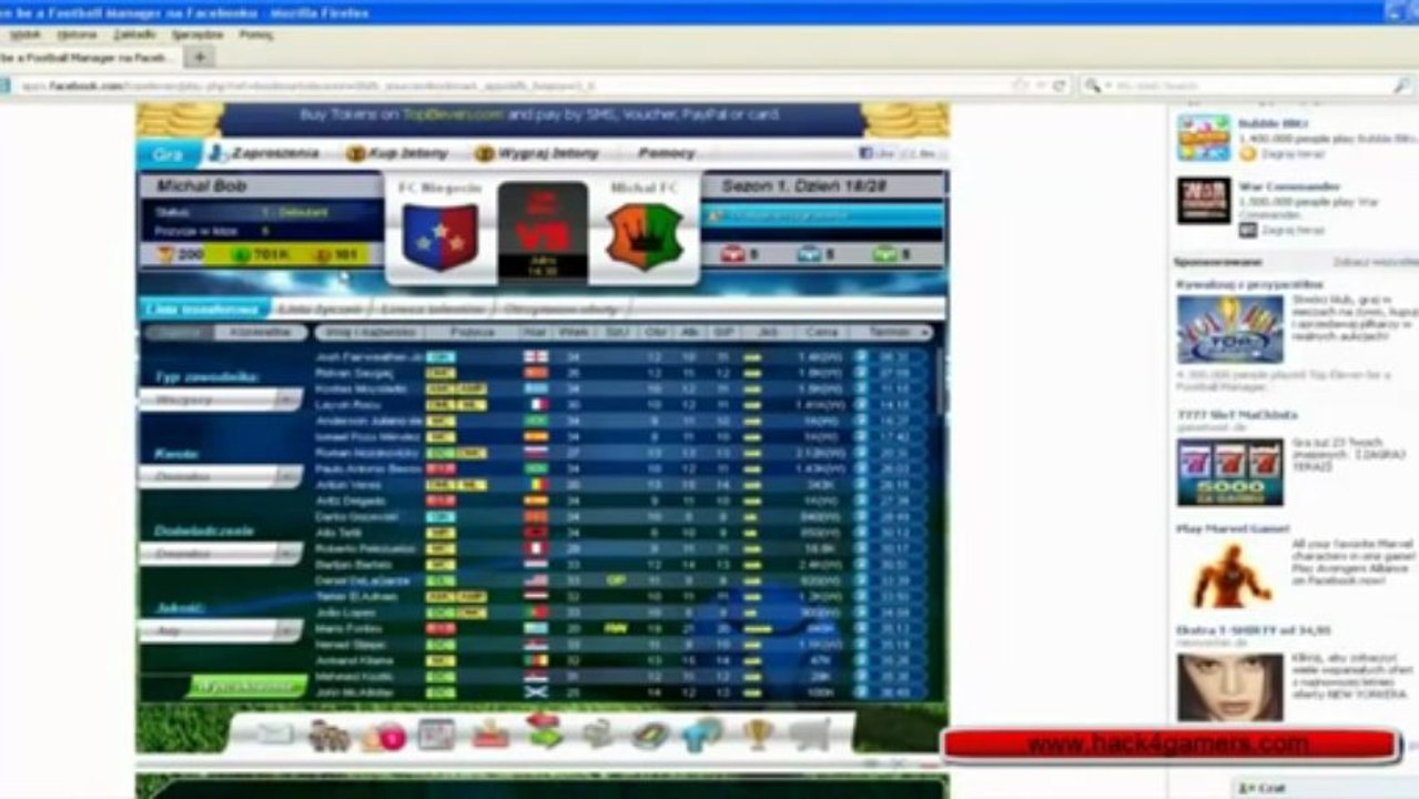 Top Eleven Hack Get Unlimited Tokens, Money Fans June 2013