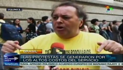 Brasileños exigen transparencia en contratos de transporte