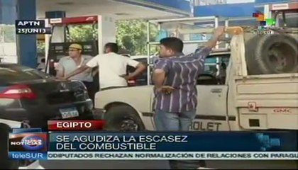 Se agudiza la escasez de combustible en Egipto