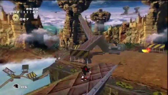 Sonic Adventure 2 Battle - Dark - Shadow : Sky Rail - Mission 2 : Ramasse 100 anneaux !