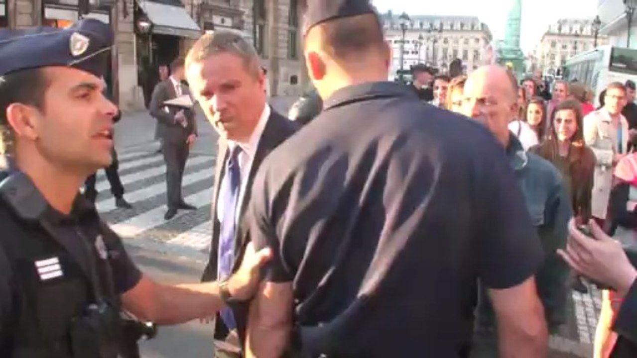 Paris  (France) 25/06/2013  Accrochage Nicolas Dupont-Aignan Vs Police © LTL News