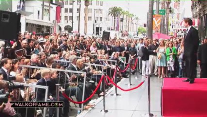 Johnny Depp speaks as Jerry Bruckheimer is honored on the Hollywood Walk Of Fame