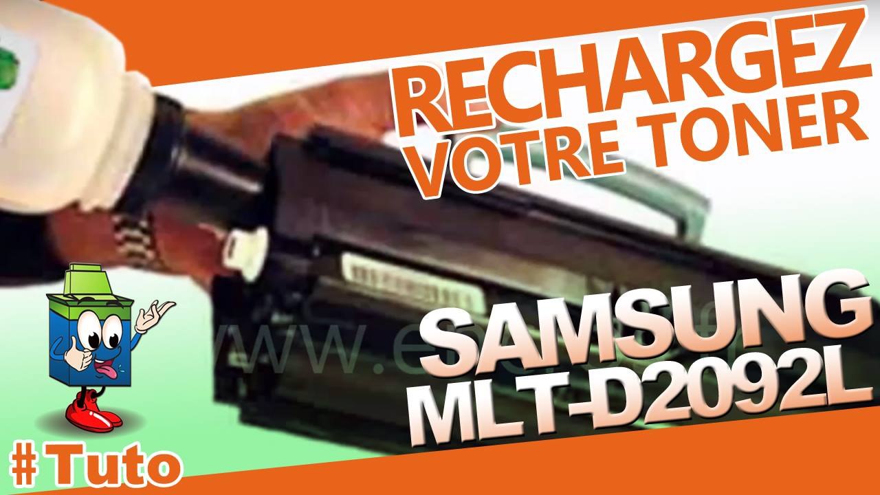 Comment recharger une cartouche de toner Samsung MLT-D2092L - Vidéo  Dailymotion