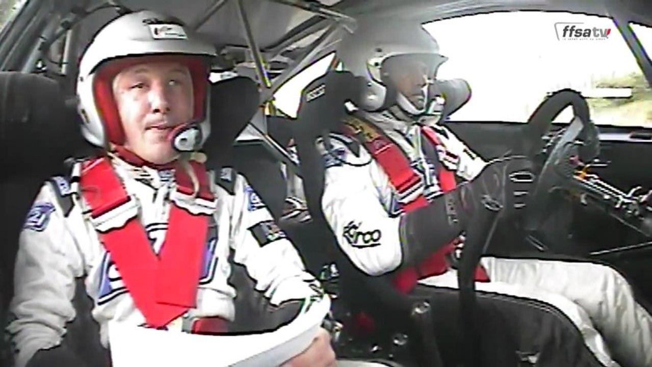 A bord de la Citroën C4 WRC de Cuoq