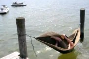 This guy fell out of his hammock! EPIC FAIL