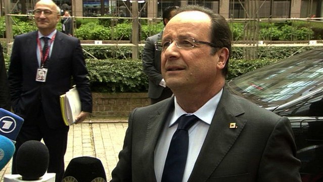 Interview du président de la République à son arrivée au Conseil européen