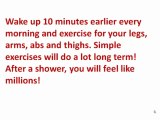 how to get rid of cellulite tip 45 exercise every morning