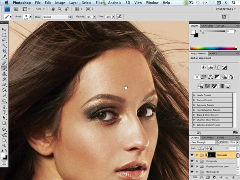 High End Industry Retouching Techniques-Series Two-DVD1-blowing_hair-3
