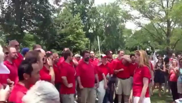 Choir celebrates DOMA ruling outside Supreme Court