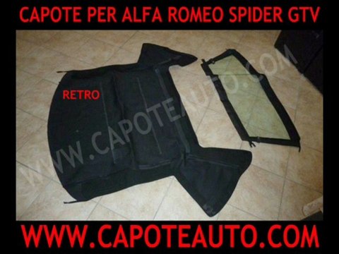 cappotta capote capota Alfa Romeo Gtv Spider 919 tessuto stayfast originale nero + lunotto