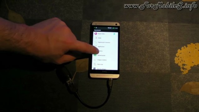 HTC One - Demo funzionamento USB On-The-Go (OTG con pendrive)