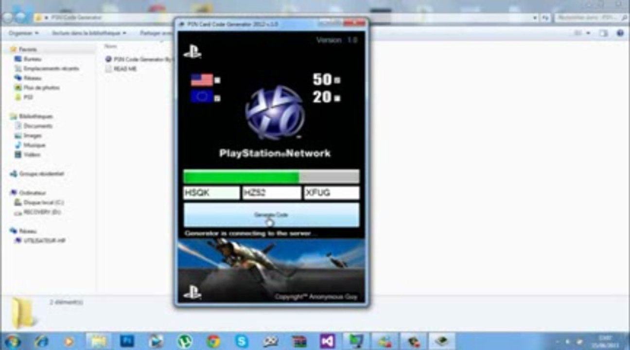 PSN Code Generator 50€ et 20€ | Générateur | July - Août 2013 Update