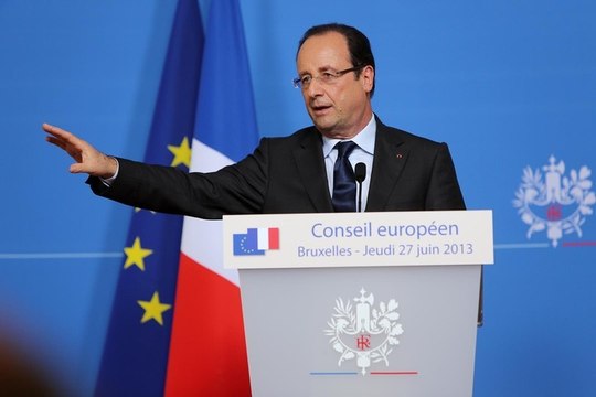 Conférence de presse lors du Conseil européen le 27 juin 2013