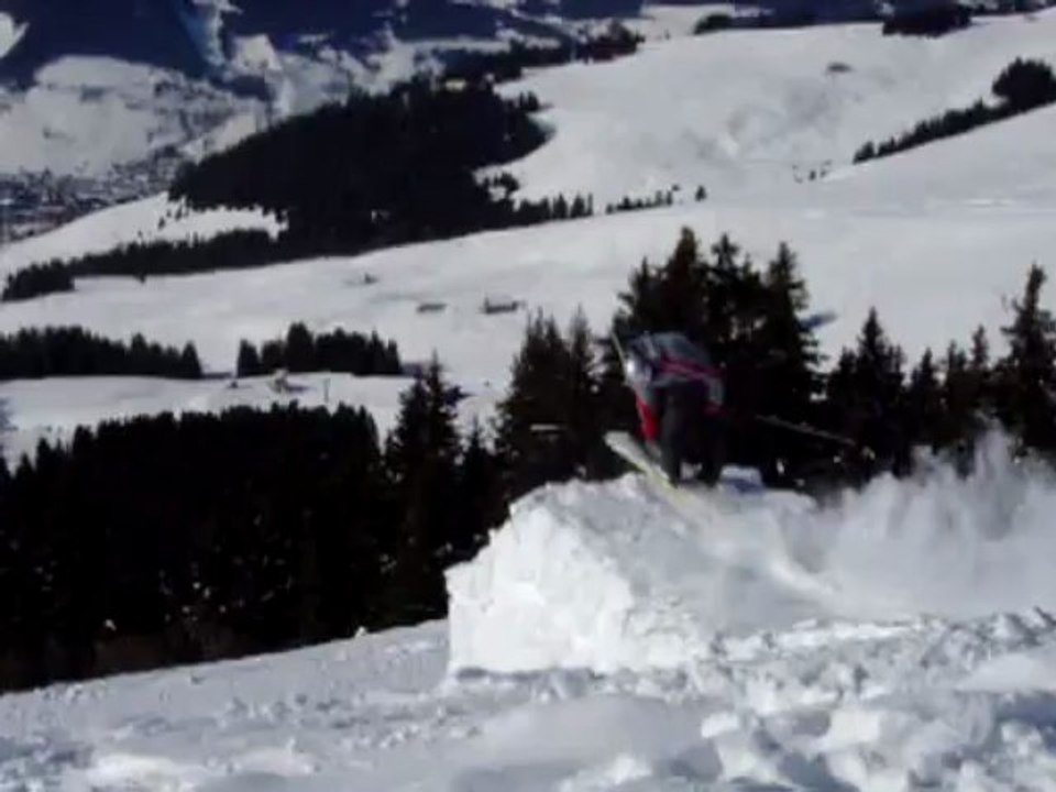 Ski road gap 720 something to crash
