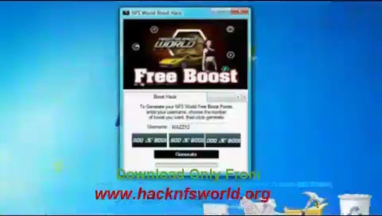 NFS World Boost Hack 28/6/13 + Download