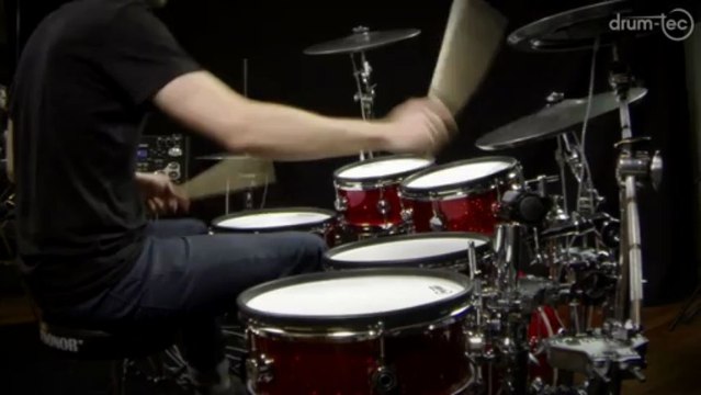 drum-tec Diabolo Red Sparkle Roland TD- 30 V-drums Modul