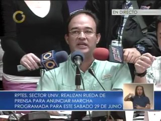 Universitarios ratifican marcha de Plaza Venezuela a la avenida Victoria para este sábado