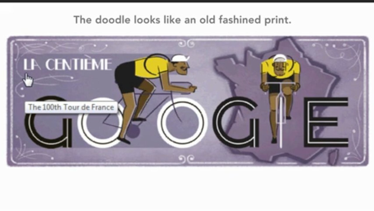 tour de france 100 doodle
