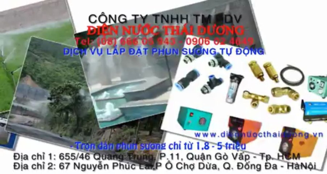 lắp đặt hệ thống phun sương tự động tại quận thủ đức; 0906024649; cung cấp máy phun sương,