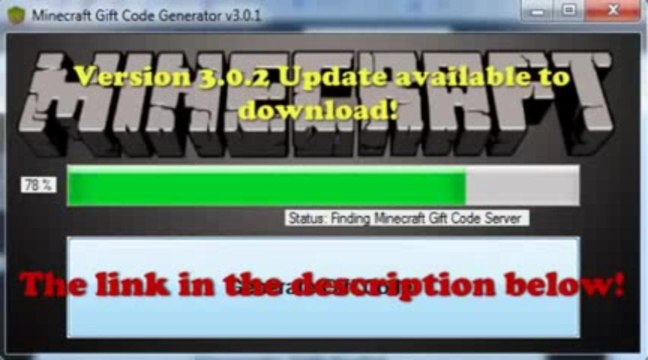Minecraft Gift Code Generator | Générateur | July - Août 2013 Update