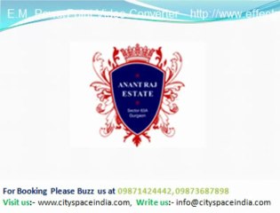 BEST DEAL @9871424442((=^Rs4400000^=))ANANT RAJ ESTATE PLAZA