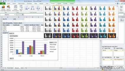 1104 Creating and modifying a PivotChart