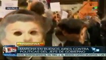 Argentina: Porteños protestan contra políticas neoliberales