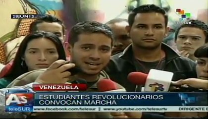 Jóvenes revolucionarios denunciarán con marcha planes de la oposición