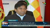 Canciller boliviano envía mensaje de solidaridad para Mandela