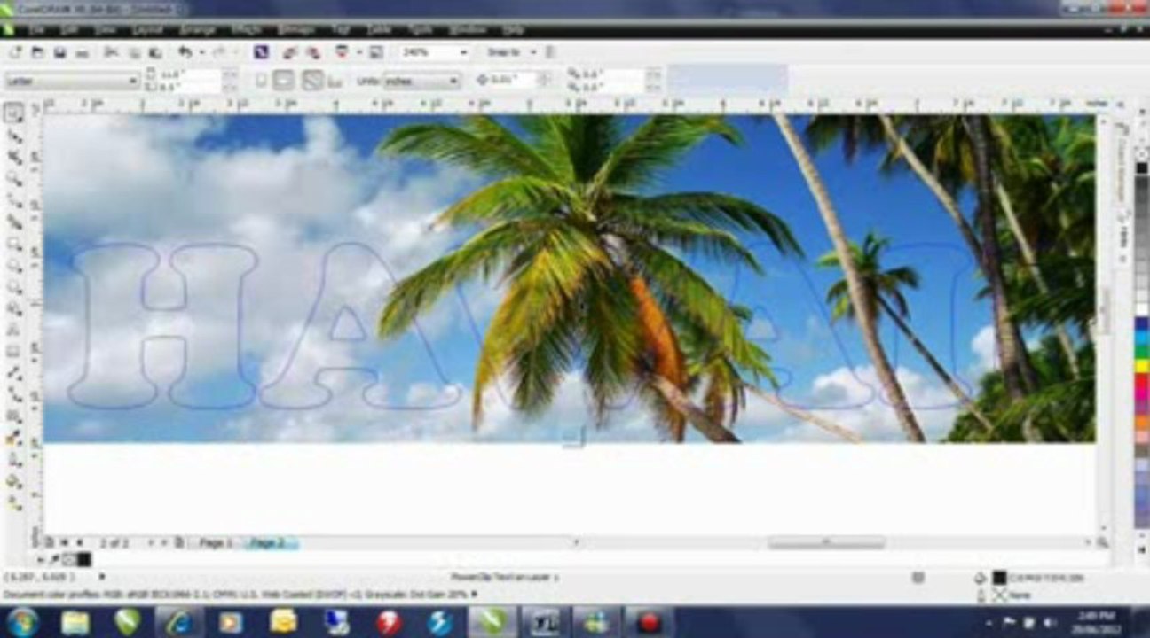 Text Effects - PowerClip in CorelDRAW