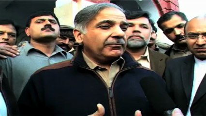 Lahore (Pakistan) 11/01/2008 Suicide attack GPO (General Post Office): Shabaz Shariff visited the wounded   © LTL News